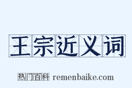 王宗近义词是什么意思的图片